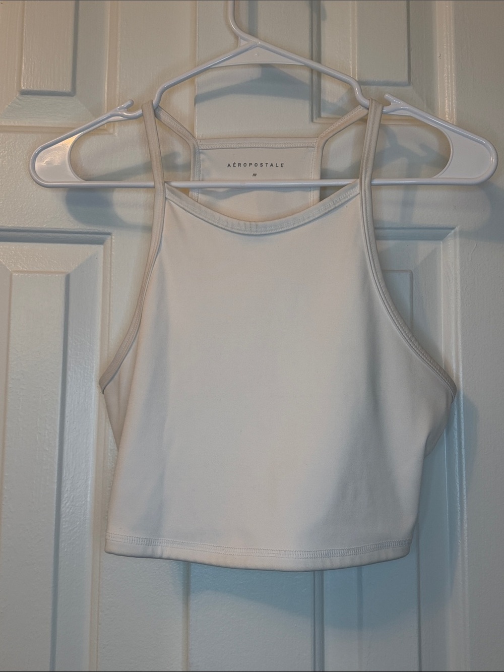 Aeropostale Seriously Soft Cropped Tank Top White Size M